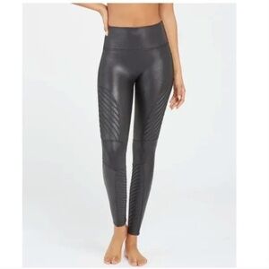 Spanx Faux Leather Moto Leggings